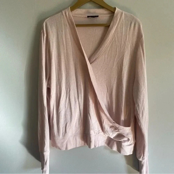 J. Crew Pink Faux Wrap Sweater - Picture 4 of 11